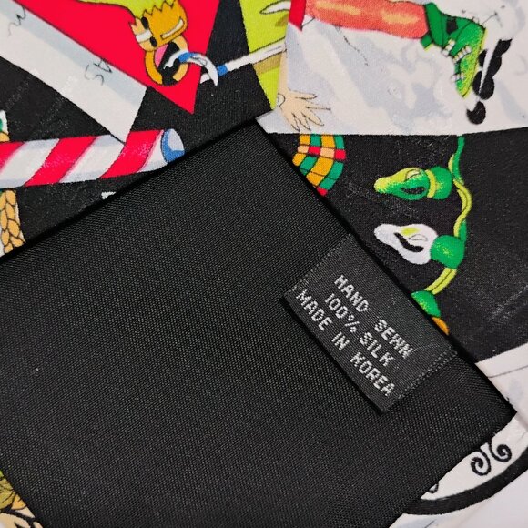 Nicole Miller 100% Silk Christmas Neck Tie Vintage 1994 - Picture 4 of 9